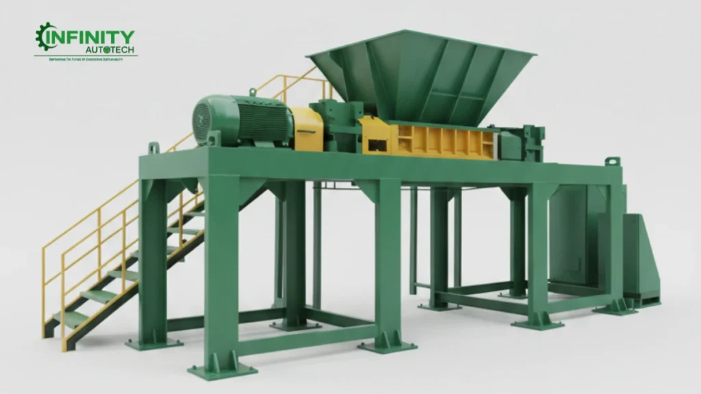 Heavy duty industrial shredder machine manufacturer India high capacity recycling shredder