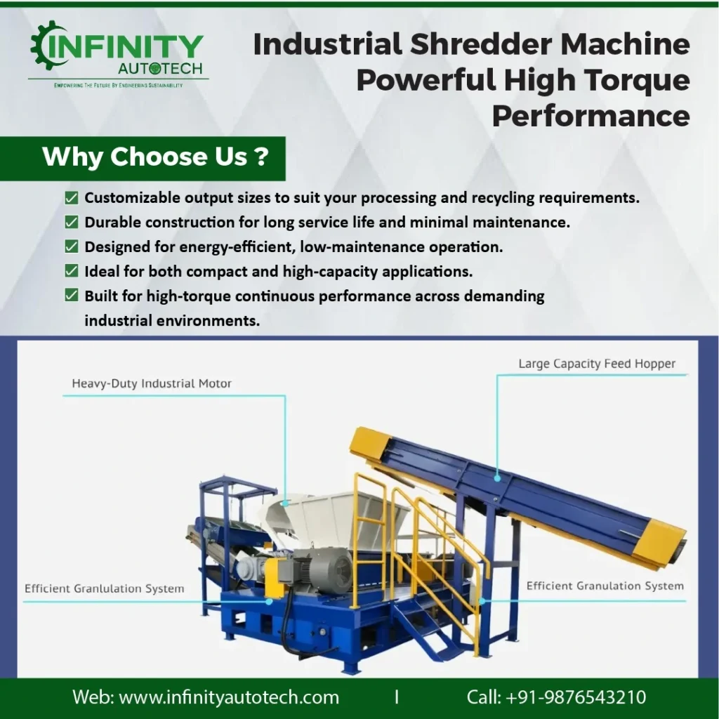 Infinity Autotech industrial shredder machine manufacturer India