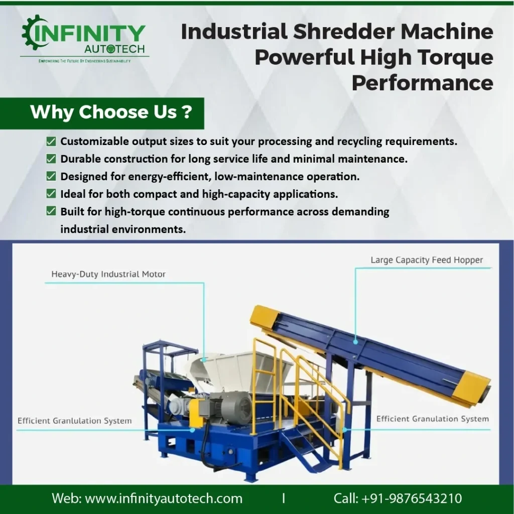Infinity Autotech industrial shredder machine manufacturer India